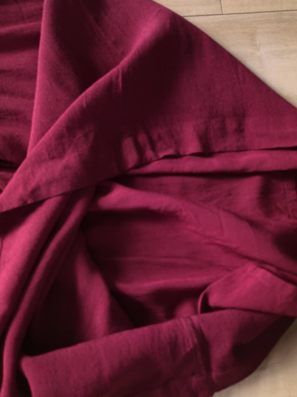 French Comptoir des Cotonniers Burgundy Boho Midi Dress XS 100% Viscose - Picture 5 of 16